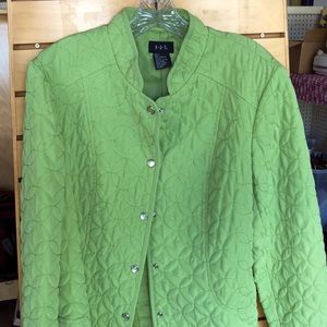 Quilted Chartreuse Summer Jacket by R*Q*T